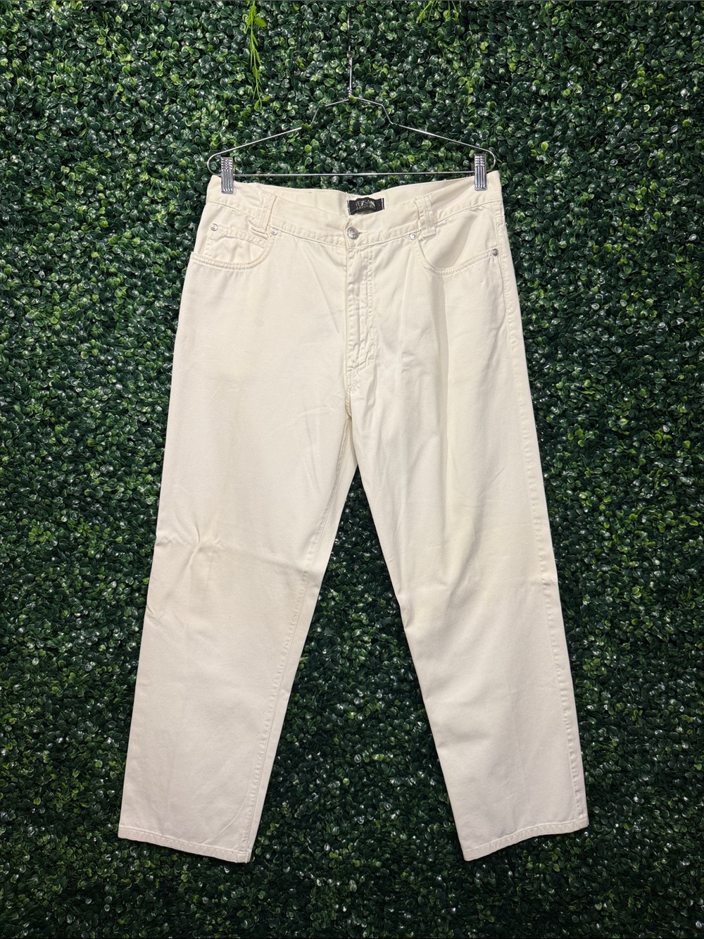 Versace Cream Straight-Leg Chinos
